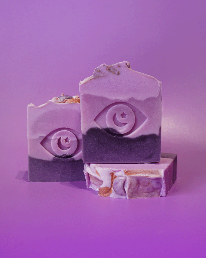 Æther Gem Soap with Amethyst - Lilac + Water Lily