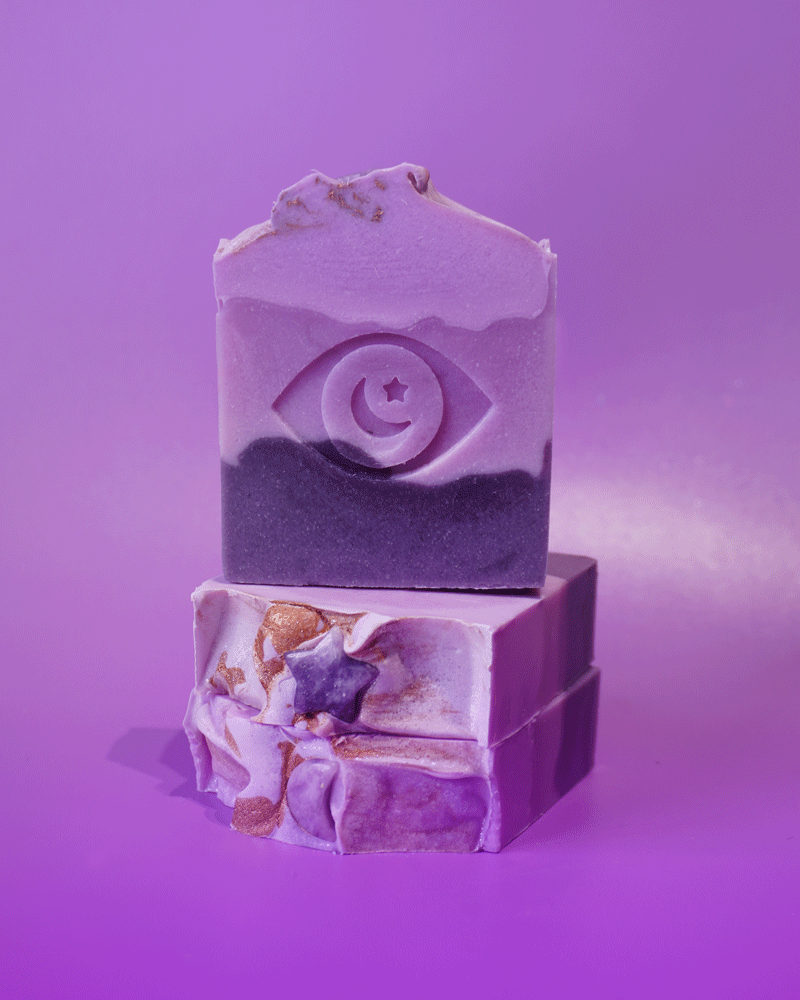 Æther Gem Soap with Amethyst - Lilac + Water Lily