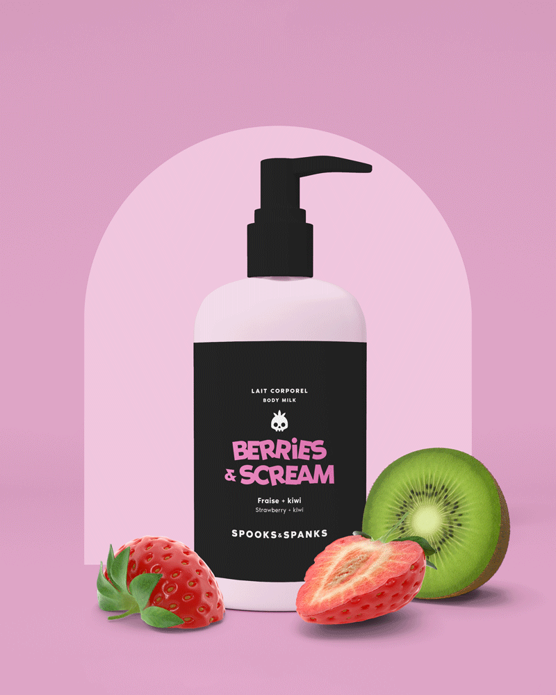 Berries & Scream Body Milk - Kiwi + Strawberry