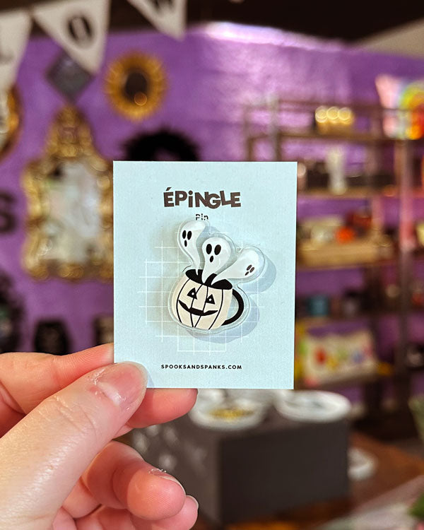 Cuppa Ghosts pin