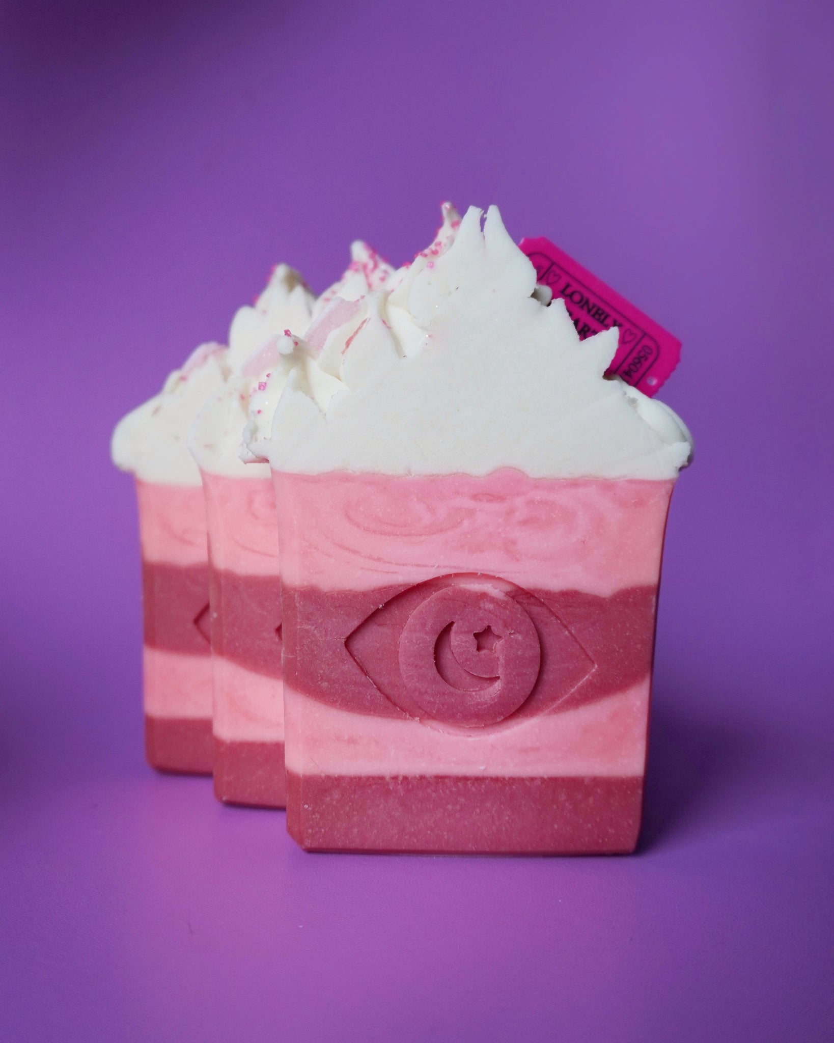 Lonely Hearts charmed frosted soap bar - Cherry + lime + berries