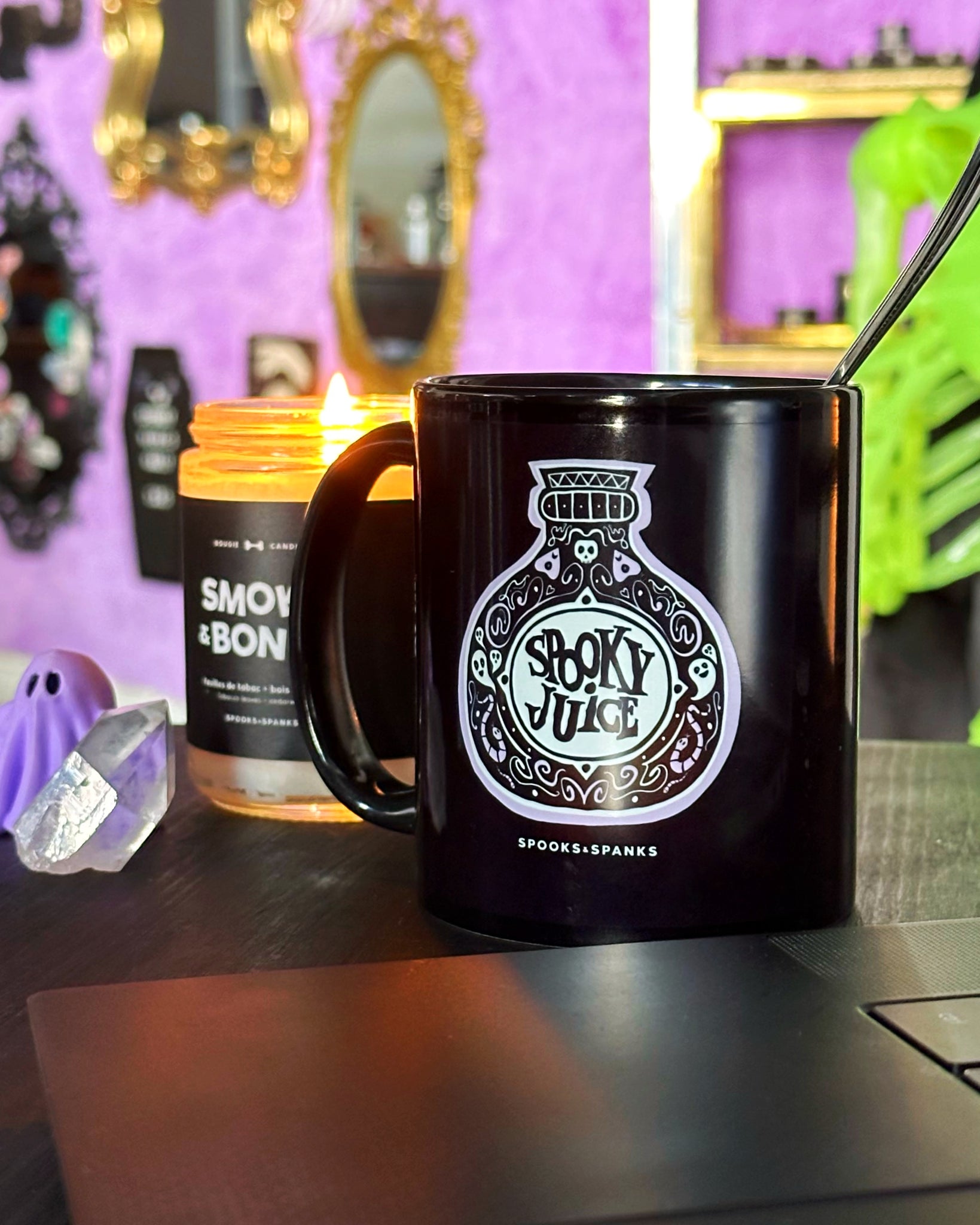Spooky Juice black glossy mug