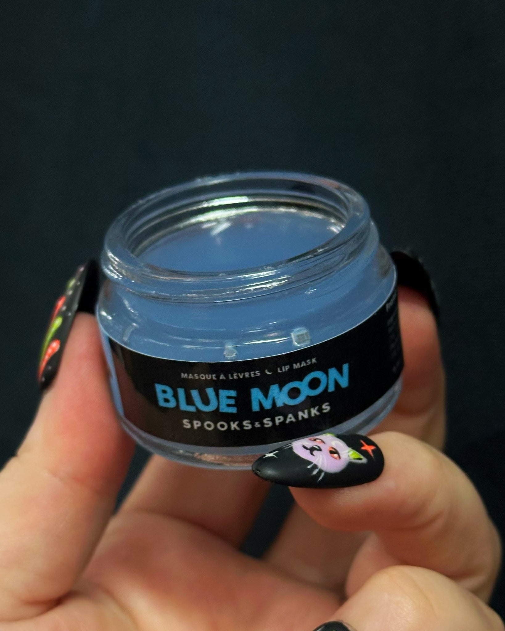 Blue raspberry lip mask