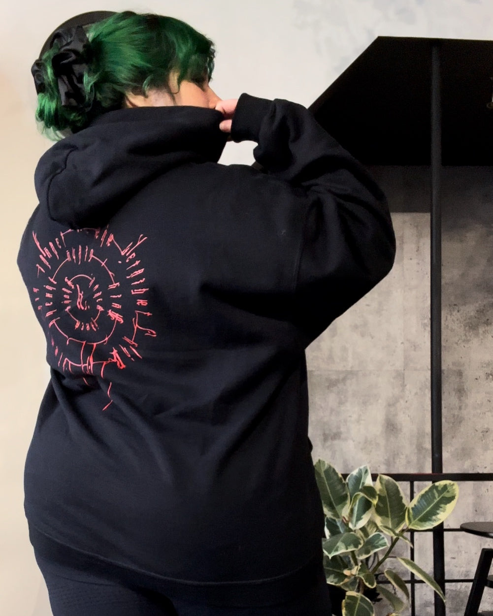 Darling embroidered + printed back hoodie - Made and shipped to order