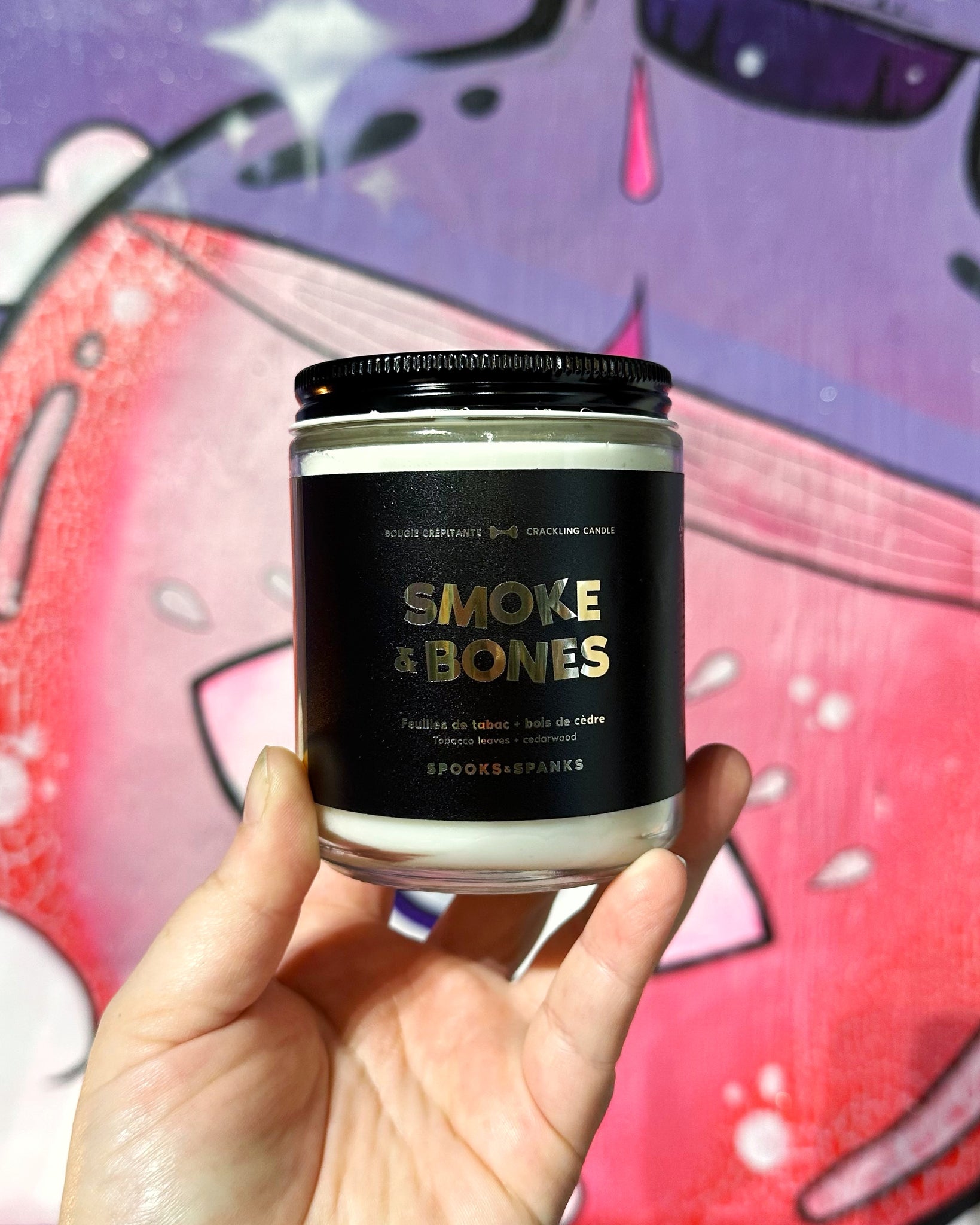 Smoke & Bones Golden Label wooden wick candle