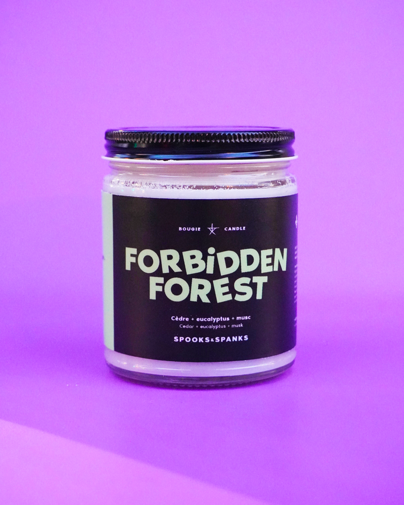 Bougie Forbidden Forest cèdre + eucalyptus + musc