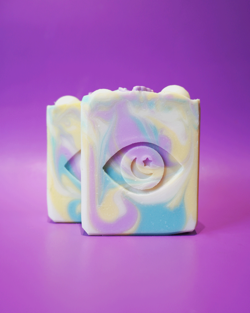 Barre de savon charmée nacrée - Pêche + Pivoine + Sel marin