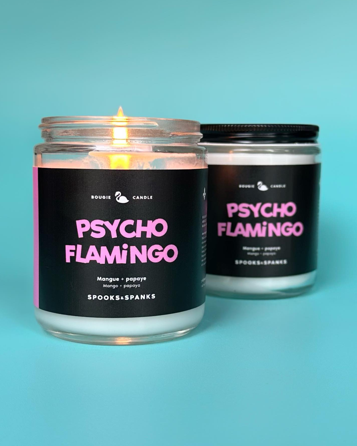 Psycho Flamingo mango + papaya Candle