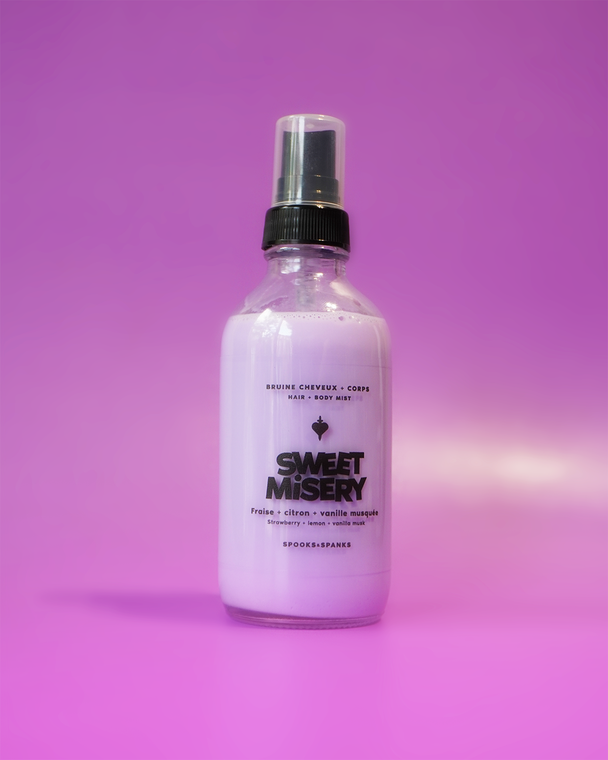 Sweet Misery lemon + strawberry + vanilla musk hair + body mist