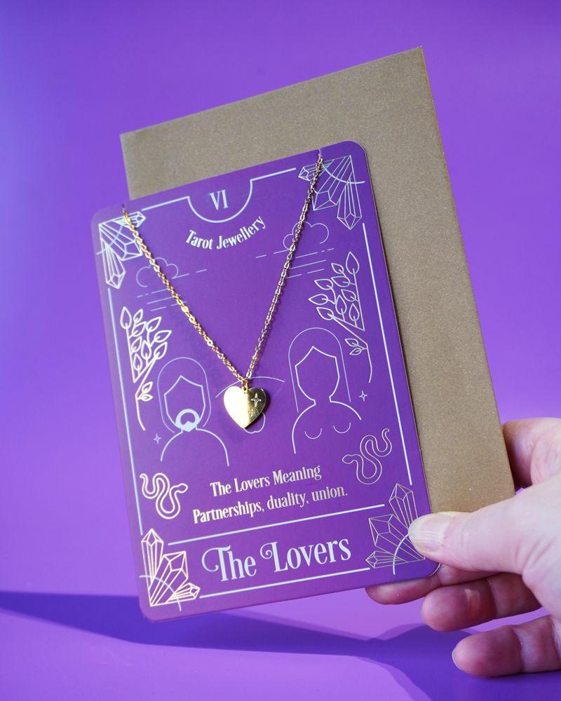 Tarot Card Necklace and Greeting Card