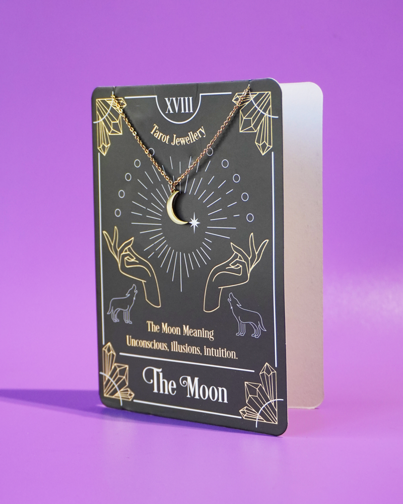 Tarot Card Necklace and Greeting Card