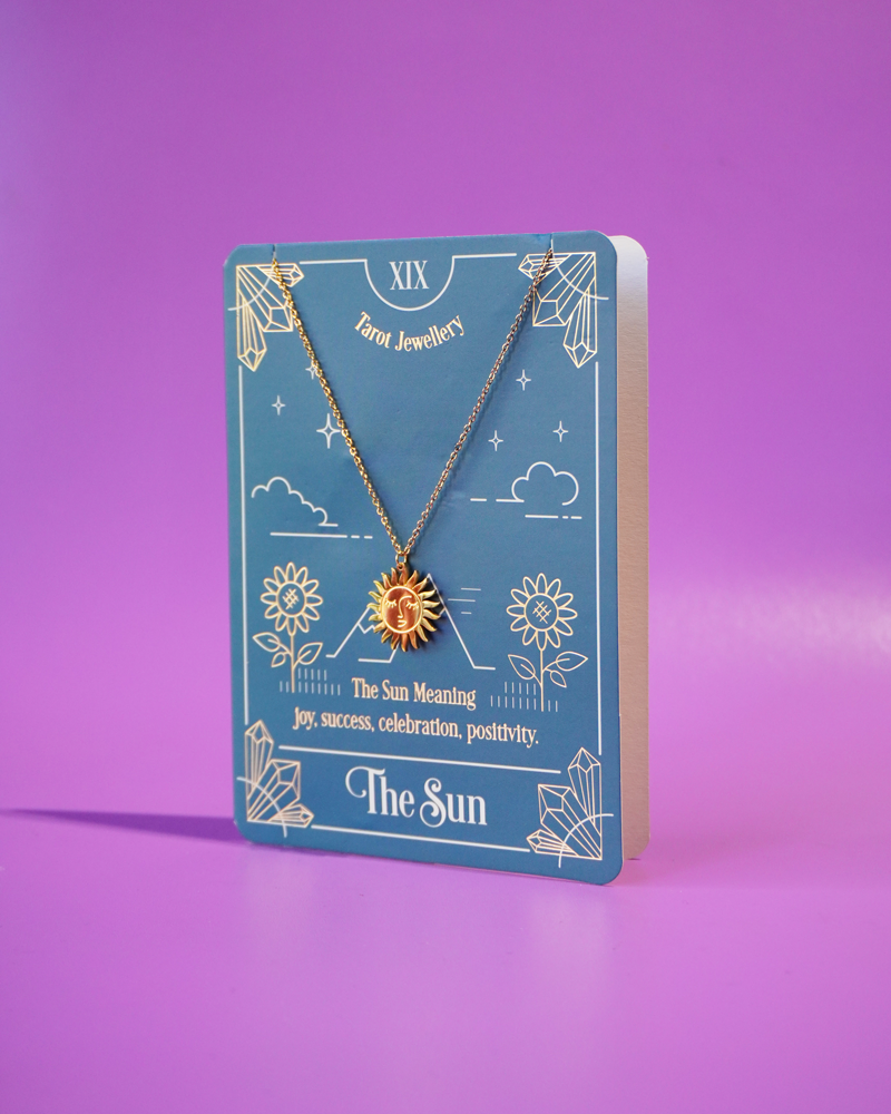 Tarot Card Necklace and Greeting Card