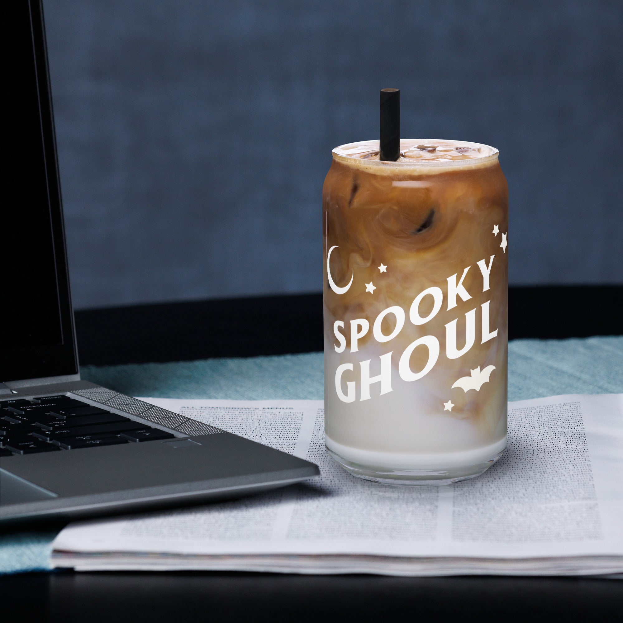 Spooky Ghoul Can-shaped glass