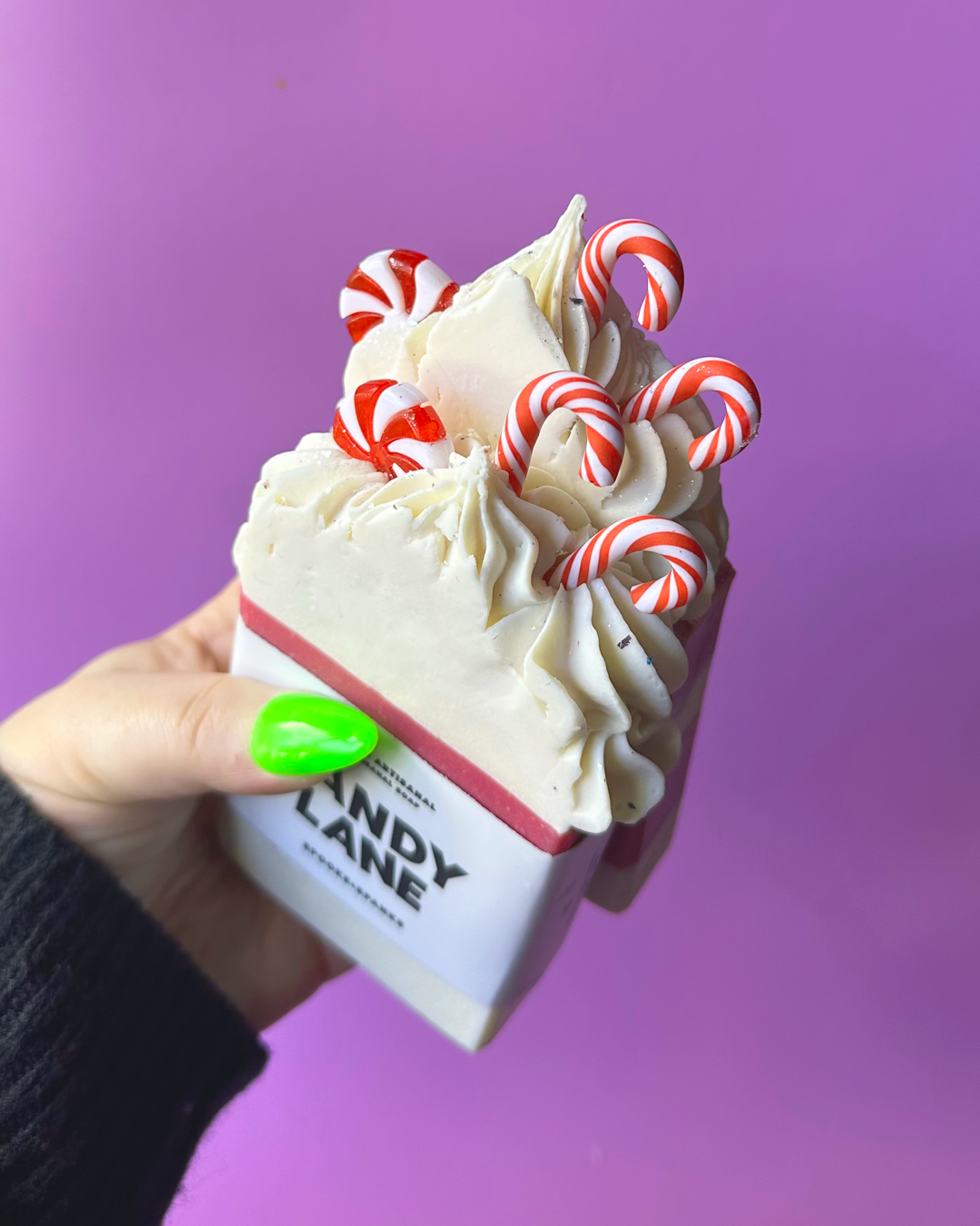 Candy Lane  Soap Bar - Sweet mint + vanilla