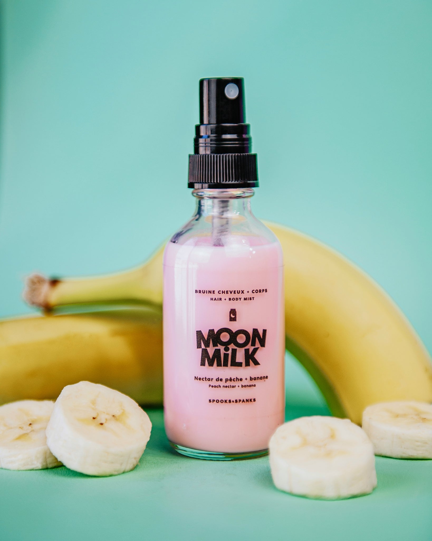 Moon Milk peach nectar + banana Body and Hair Mist