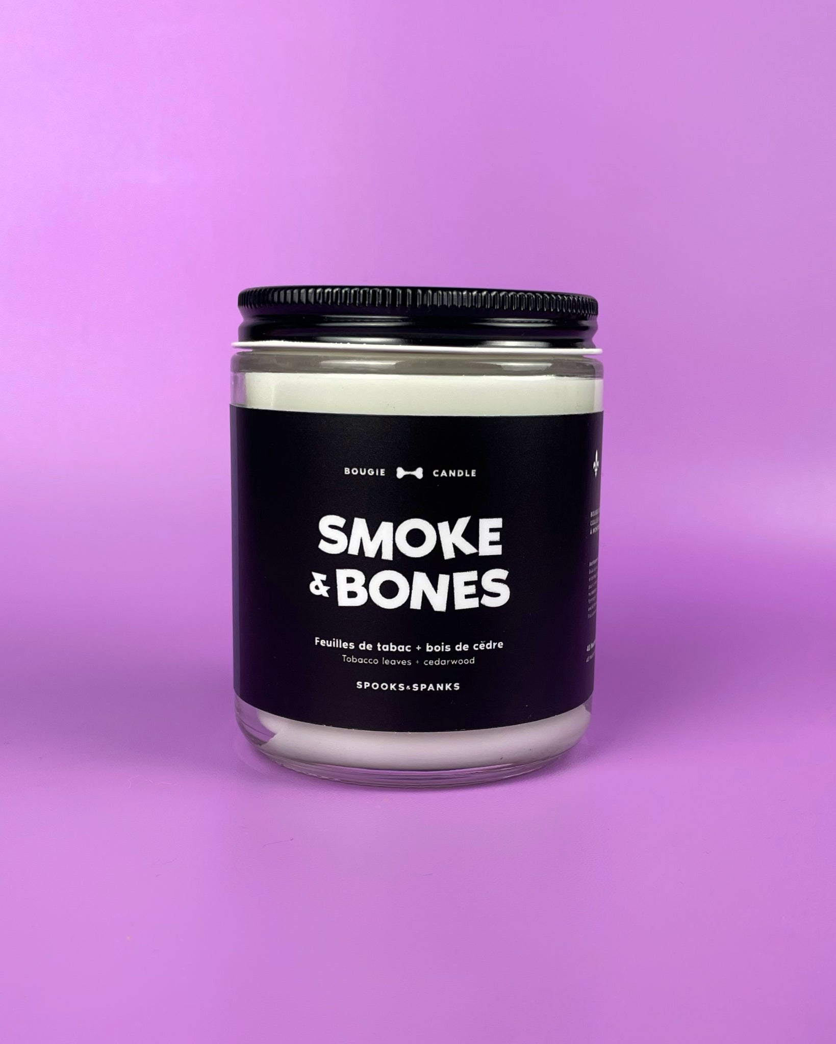 Smoke & Bones Candle - Tobacco Leaves + Cedar + Tonka + Bourbon