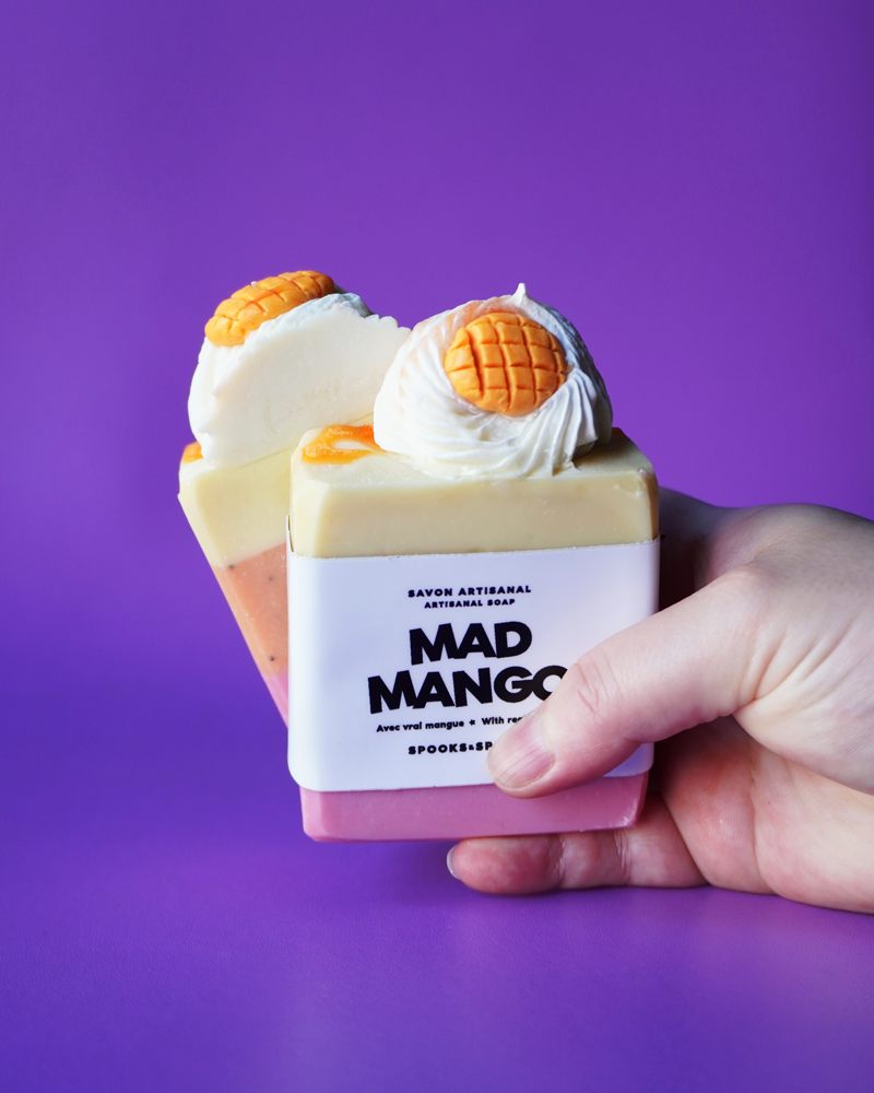 Artisanal soap made with real mango