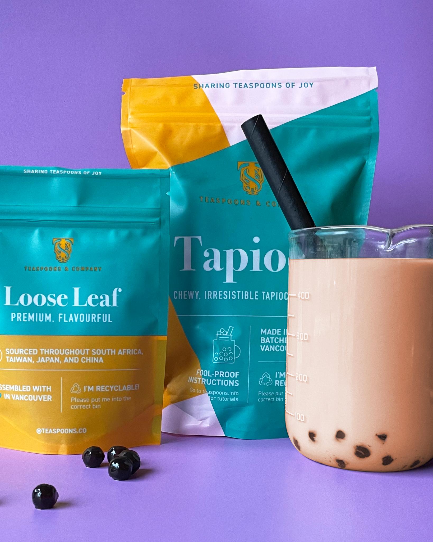 Roasted Oolong boba tea kit