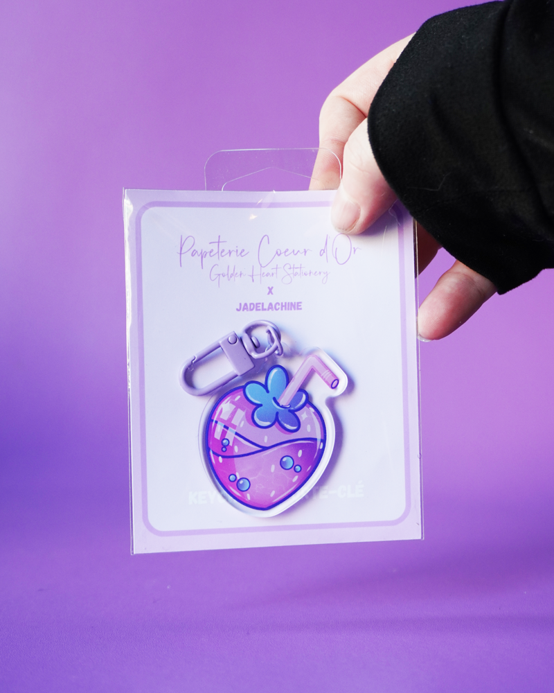 Strawberry berry milk Keychain