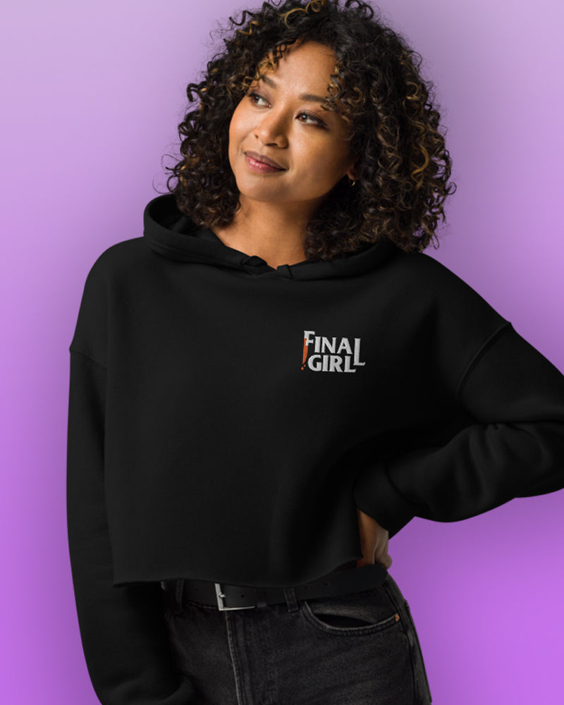 Final Girl embroidered cropped hoodie
