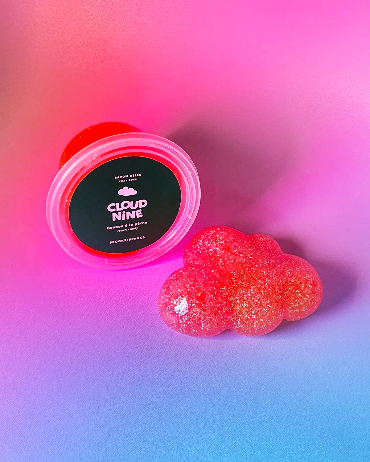 Savon gelée Cloud nine bonbon à la pêche