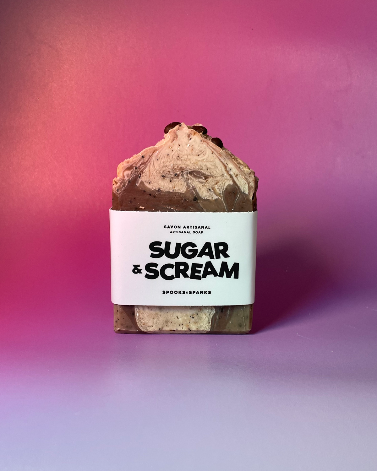 Sugar & Scream caramel cream coffee scrub soap bar
