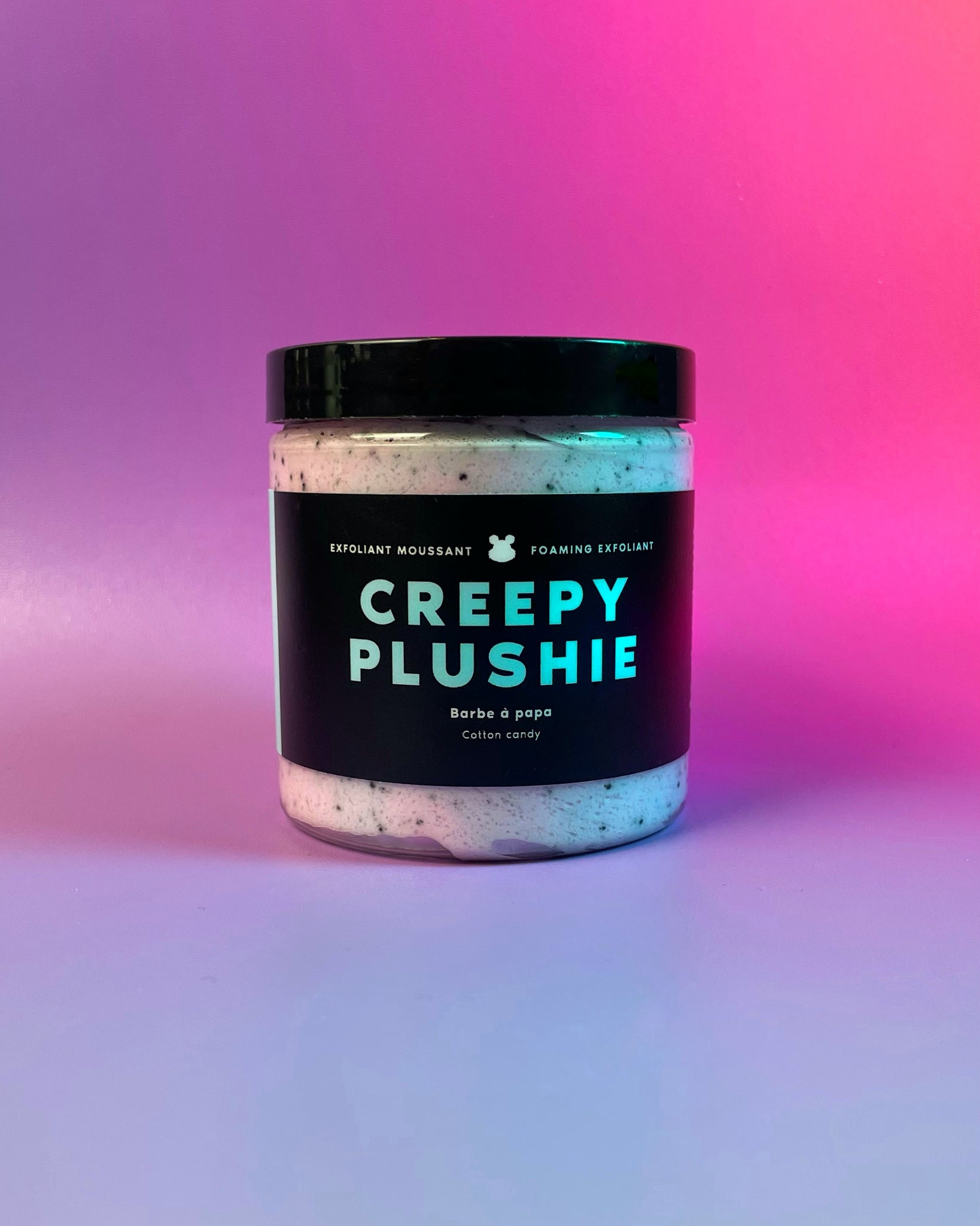 Creepy Plushie cotton candy foaming scrub